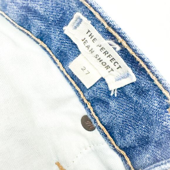Madewell The Perfect Jean Short Folded Hem Denim Jeans Zip Fly Size 27 - Picture 4 of 6